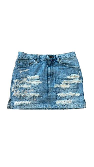 *HTF* hysteric glamour distressed mini skirt