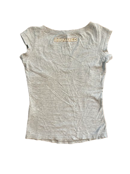 dsquared2 swoop neck feather top